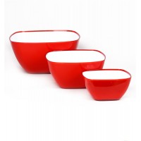 plastic double salad bowl