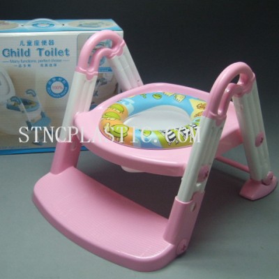 new design portable baby toilet with ladder foldable baby training closestool