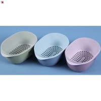 plastic fruits sieve oval water strainer with handle