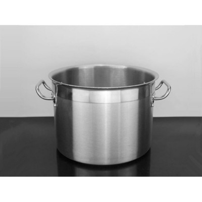 30CM Stainless Steel Stock Pot with Cover & Handle Outdoor Cooking Tool