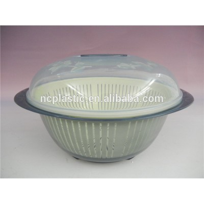 wholesale plastic vegetable fruit storage colander with lid and tray