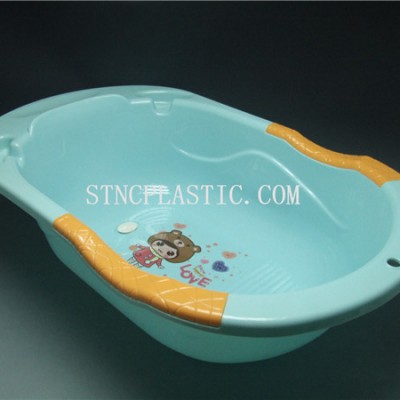 eco-friendly large plastic baby bath tub floor standing cartoon shower basin