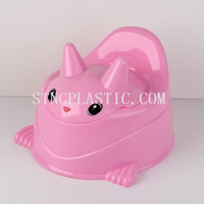 lovely animal design plastic baby potty with cover baby closestool